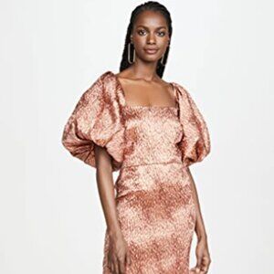 Rachel Comey, Limbara, metallic puff sleeve dress